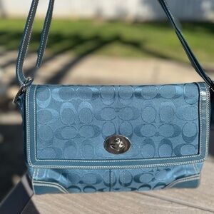 Coach Blue Signature Shoulder Bag/Cross body